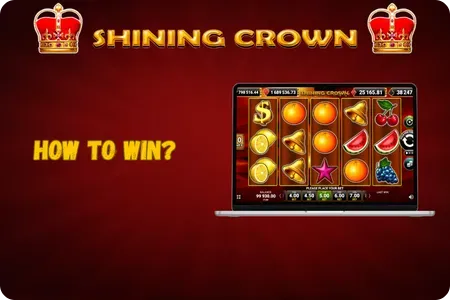 Player reviewing bankroll and stake settings while playing Shining Crown slot