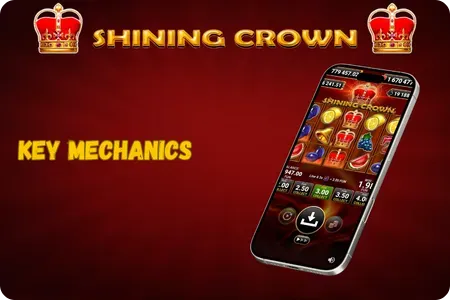 Shining Crown slot reel grid showing five vertical reels with three symbols each